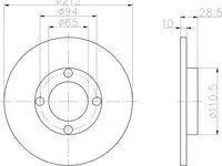 Disc frana SUBARU JUSTY (KAD) - TEXTAR 92071700