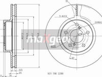 Disc frana SUBARU LEGACY I (BC, BJF) Turism, 01.1989 - 08.1994 Maxgear 19-2505