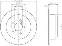 Disc frana SUBARU LEGACY I BC HELLA 8DD355105331