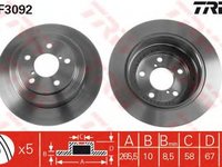 Disc frana SUBARU LEGACY I BC TRW DF3092