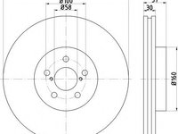 Disc frana SUBARU LEGACY IV (BL, BP) (2003 - 2016) HELLA PAGID 8DD 355 117-921 piesa NOUA