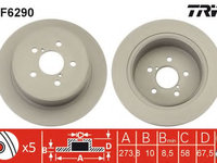 Disc frana SUBARU LEGACY IV (BL, BP) (2003 - 2016) TRW DF6290 piesa NOUA