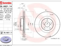 Disc frana SUBARU LEGACY IV combi (BL, BP, B13_) (2003 - 2020) BREMBO 09.A921.11