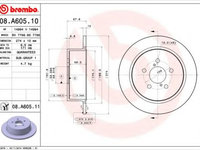 Disc frana SUBARU LEGACY IV Combi (BL, BP, B13) (2003 - 2016) BREMBO 08.A605.11 piesa NOUA