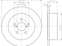 Disc frana SUBARU LEGACY IV combi (BL, BP, B13_) - OEM - QUARO: QD7959 - Cod intern: W02606467 - LIVRARE DIN STOC in 24 ore!!!