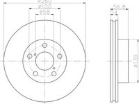 Disc frana SUBARU LEGACY Mk II (BD, BG), SUBARU LEGACY combi (BC, BJF), SUBARU LIBERTY I (BC) - HELLA PAGID 8DD 355 105-321