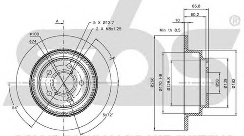 Disc frana SUBARU LEGACY OUTBACK BG sbs 18153