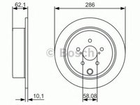 Disc frana SUBARU LEGACY V BM BR BOSCH 0986479A10