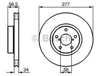 Disc frana SUBARU OUTBACK BE BH BOSCH 0986479147