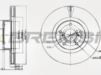 Disc frana SUBARU OUTBACK BE BH BREMSI DBA679V