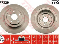 Disc frana SUBARU OUTBACK BE BH TRW DF7329 PieseDeTop