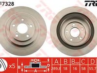 Disc frana SUBARU OUTBACK BL BP TRW DF7328