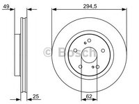 Disc frana SUBARU XV - OEM - BOSCH: 0986479559|0 986 479 559 - Cod intern: W02654099 - LIVRARE DIN STOC in 24 ore!!!