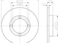 Disc frana SUZUKI ALTO Mk II (EC), SUZUKI ALTO (SS80), SUZUKI SUPER CARRY bus (ED) - TEXTAR 92043800