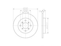 Disc frana Suzuki BALENO hatchback (EG) 1995-2002 #2 16624