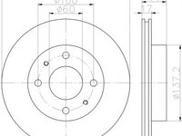 Disc frana SUZUKI CARRY caroserie (FD) - HELLA PAGID 8DD 355 115-651