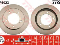 Disc frana SUZUKI GRAND VITARA I Cabriolet (GT) (1998 - 2005) TRW DF6023