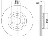 Disc frana SUZUKI GRAND VITARA II (JT) (2005 - 2016) KRIEGER 0950004136 piesa NOUA