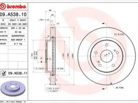 Disc frana SUZUKI GRAND VITARA II (JT) (2005 - 2020) BREMBO 09.A538.11