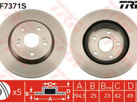 Disc frana SUZUKI GRAND VITARA II (JT) (2005 - 2020) TRW DF7371S