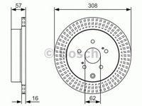 Disc frana SUZUKI GRAND VITARA II JT BOSCH 0986479T16