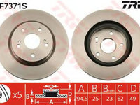 Disc frana SUZUKI GRAND VITARA II JT TRW DF7371S PieseDeTop