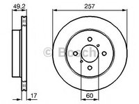 Disc frana SUZUKI IGNIS (FH), SUZUKI IGNIS II - BOSCH 0 986 478 984