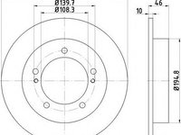 Disc frana SUZUKI JIMNY SIERRA (FJ) - HELLA PAGID 8DD 355 117-941