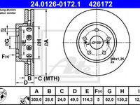 Disc frana SUZUKI KIZASHI (FR) (2010 - 2016) ATE 24.0126-0172.1