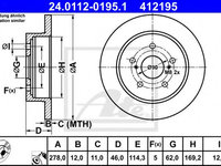 Disc frana SUZUKI KIZASHI (FR) (2010 - 2016) ATE 24.0112-0195.1