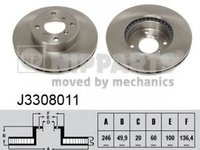 Disc frana SUZUKI LIANA ER NIPPARTS J3308011