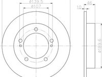 Disc frana SUZUKI SIERRA autoturism de teren, deschis, SUZUKI JIMNY (SJ), SUZUKI SAMURAI - HELLA PAGID 8DD 355 101-291