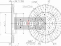 Disc frana SUZUKI SPLASH (EX) Hatchback, 01.2008 - Maxgear 19-1871MAX