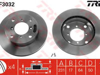 Disc frana SUZUKI SWIFT II hatchback (EA, MA) - OEM -TRW: DF3032 - W02080284 - LIVRARE DIN STOC in 24 ore!!!