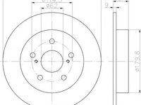 Disc frana SUZUKI SWIFT III (MZ, EZ), SUZUKI SX4 (EY, GY), SUZUKI SX4 limuzina (GY) - MINTEX MDC2181