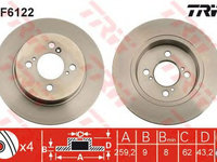 Disc frana SUZUKI SWIFT IV FZ NZ TRW DF6122 PieseDeTop