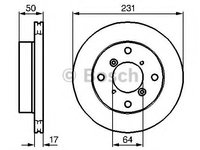 Disc frana SUZUKI SWIFT Mk II hatchback (EA, MA), SUZUKI CULTUS Cabriolet (SF413), SUZUKI ALTO Mk III (EF) - BOSCH 0 986 478 721