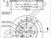 Disc frana SUZUKI SWIFT Mk II hatchback (EA, MA), SUZUKI CULTUS II limuzina (AH, AJ), SUZUKI CULTUS Cabriolet (SF413) - BREMBO 09.5857.14