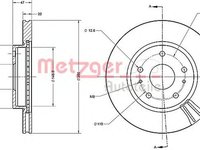 Disc frana SUZUKI SX4 EY GY METZGER 6110474