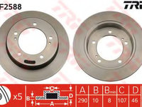 Disc frana SUZUKI VITARA (ET) (2003 - 2005) TRW DF2588