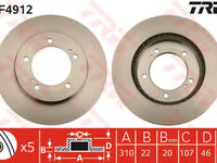 Disc frana SUZUKI VITARA (ET) (2003 - 2005) TRW DF4912 piesa NOUA