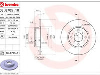 Disc frana SUZUKI WAGON R (2003 - 2005) BREMBO 08.8705.11