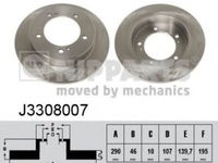 Disc frana SUZUKI X-90 (EL) (1995 - 1997) NIPPARTS J3308007