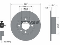 Disc frana TEXTAR 92019300