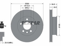 Disc frana TEXTAR 92056000