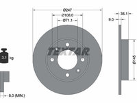 Disc frana TEXTAR 92111703