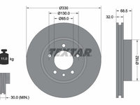 Disc frana TEXTAR 92121505