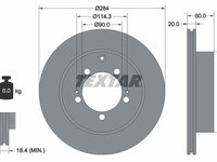 Disc frana TEXTAR 92134700