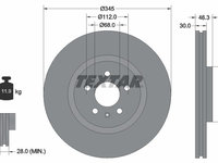 Disc frana TEXTAR 92143903