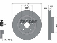 Disc frana TEXTAR 92286203